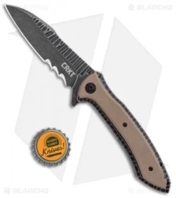CRKT Apoc W/VEFF Serrations Liner Lock Knife Green G-10 (4" Black) 5381 -CRKT Knives Store CRKT Apoc VEFF Serr LL Green G 10 Black SW 5381 BHQ 103937 jr bottlecap