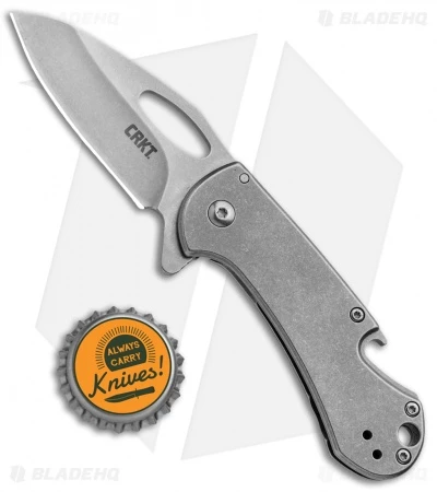 CRKT Bev-Edge Flipper Knife W/ Bottle Opener (2.5" Stonewash) 4630 4 CRKT Bev-Edge Flipper Knife W/ Bottle Opener (2.5" Stonewash) 4630 - Image 4