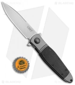 CRKT Bombastic Frame Lock Knife Black GFN (3.3" Satin) K340KXP -CRKT Knives Store CRKT Bombastic Black GFN K340KXP BHQ 51846 jr bottlecap 2