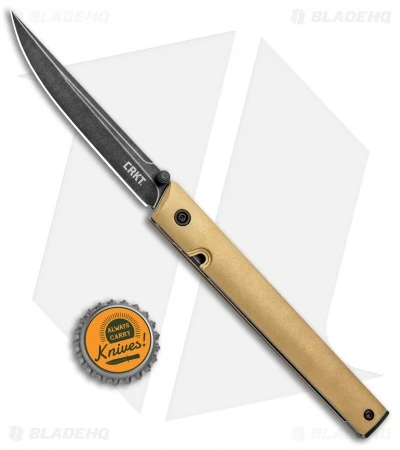 CRKT CEO Liner Lock Blade HQ Exclusive Knife Brass (3.11" Black Stonewash D2) 4 CRKT CEO Liner Lock Blade HQ Exclusive Knife Brass (3.11" Black Stonewash D2) - Image 4