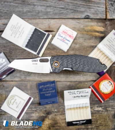 CRKT Burnley Sketch Frame Lock Knife Carbon Fiber (2.75" Satin D2) Exclusive 5 CRKT Burnley Sketch Frame Lock Knife Carbon Fiber (2.75" Satin D2) Exclusive - Image 5