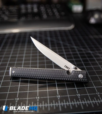 CRKT CEO Bamboo Liner Lock Knife GRN (3.1" Black Stonewash) 7096YGK 5 CRKT CEO Bamboo Liner Lock Knife GRN (3.1" Black Stonewash) 7096YGK - Image 5