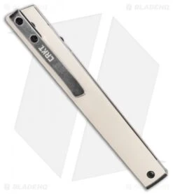 CRKT CEO Liner Lock Knife White Micarta (3.1" Smokewash D2) BHQ Exclusive -CRKT Knives Store CRKT CEO Liner Lock Knife White Micarta Smokewash Exclusive BHQ 116341 jr side