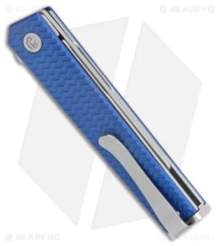 CRKT CEO Microflipper Liner Lock Knife Blue Aluminum (2.21" Satin) -CRKT Knives Store CRKT CEO Microflipper LL Blue Aluminum Satin BHQ 178655 jr side