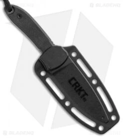 CRKT Carson F4-02N Fixed Blade Neck Knife Black G-10 (2.88" Satin) -CRKT Knives Store CRKT Carson F4 02N Neck Knife Black G 10 Satin CRF402N BHQ 90721 jr sheath