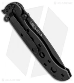 CRKT Carson M16-00K Tanto Liner Lock Knife Black Zytel (3" Black) -CRKT Knives Store CRKT Carson M16 00K Compact Tanto LL Black Zytel Black BHQ 87732 jr side