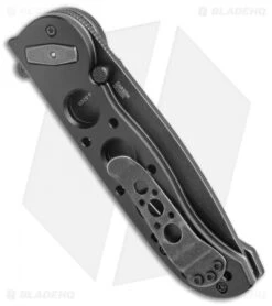 CRKT Carson M16-02DB Tanto Dead Bolt Lock Flipper Knife (3.1" Black SW) -CRKT Knives Store CRKT Carson M16 02DB Tanto Dead Lock Black Flipper Black SW BHQ 138923 jr side