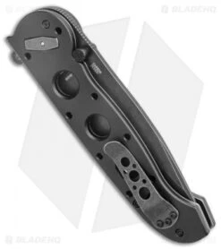 CRKT Carson M16-04DB Tanto Dead Bolt Lock Flipper Knife (3.89" Black SW) -CRKT Knives Store CRKT Carson M16 04DB Tanto Dead Lock Black Flipper Black SW BHQ 138943 jr side