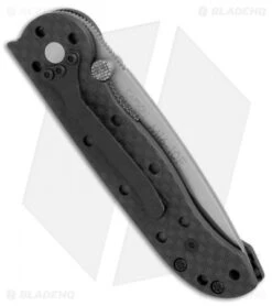 CRKT Carson M16-10F Tanto Flipper Knife Carbon Fiber (3" Satin Serr) -CRKT Knives Store CRKT Carson M16 10F tanto cf satin serr BHQ 69073 er side