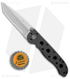 CRKT Carson M16-10F Tanto Flipper Knife Carbon Fiber (3" Satin Serr) -CRKT Knives Store CRKT Carson M16 10F tanto cf satin serr BHQ 69073 er size