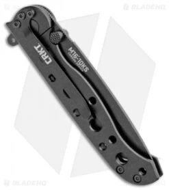 CRKT Carson M16-10KS EDC Tanto Frame Lock Knife (3" Black Serr) -CRKT Knives Store CRKT Carson M16 10KS EDC Tanto Tactical Zytel Black Serr BHQ 11420 jr side
