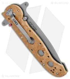 CRKT Carson M16-14ZSF Tanto Flipper Knife Desert Tan (3.875" Bead Blast Serr) -CRKT Knives Store CRKT Carson M16 14ZSF Tanto Desert Tan BB Serr BHQ 7950 jr side
