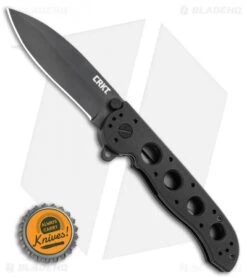 CRKT Carson M21-02G Flipper Knife Black G-10 (3" Black) -CRKT Knives Store CRKT Carson M21 02G Flipper Knife Black G 10 3 Gray BHQ 3171 LS Bottlecap
