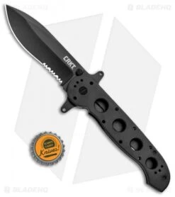CRKT Carson M21-14SF Special Forces Flipper Knife Aluminum (3.875" Black Serr) 7 CRKT Carson M21-14SF Special Forces Flipper Knife Aluminum (3.875" Black Serr) -CRKT Knives Store CRKT Carson M21 12SF Special Forces Aluminum Black Serr BHQ 6703 jr bottlecap