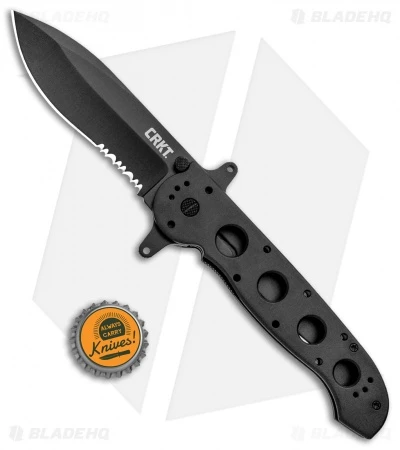 CRKT Carson M21-14SF Special Forces Flipper Knife Aluminum (3.875" Black Serr) 4 CRKT Carson M21-14SF Special Forces Flipper Knife Aluminum (3.875" Black Serr) - Image 4