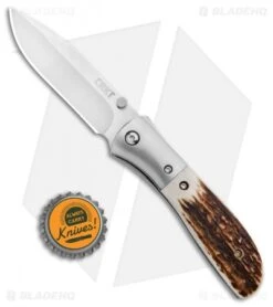 CRKT Carson M4-02 Stag Spring Assisted Knife (3.25" Satin) M4-02S 7 CRKT Carson M4-02 Stag Spring Assisted Knife (3.25" Satin) M4-02S -CRKT Knives Store CRKT Carson M4 02S Stag SA Satin BHQ 7036 jr bottlecap