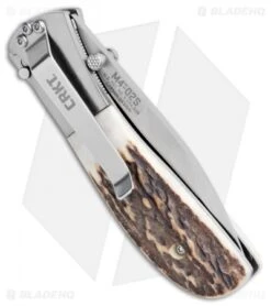 CRKT Carson M4-02 Stag Spring Assisted Knife (3.25" Satin) M4-02S 6 CRKT Carson M4-02 Stag Spring Assisted Knife (3.25" Satin) M4-02S -CRKT Knives Store CRKT Carson M4 02S Stag SA Satin BHQ 7036 jr side