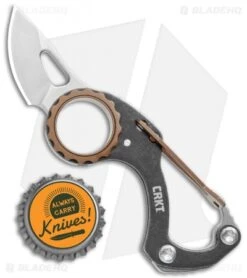 CRKT Compano Carabiner Folding Knife (1.4" Satin) 9082 7 CRKT Compano Carabiner Folding Knife (1.4" Satin) 9082 -CRKT Knives Store CRKT Compano Carabiner Folding Satin 9082 BHQ 119370 jr bottlecap