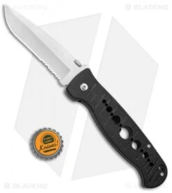 CRKT Crawford Falcon Liner Lock Knife Black Zytel (3.875" Satin Serr) 6243 7 CRKT Crawford Falcon Liner Lock Knife Black Zytel (3.875" Satin Serr) 6243 -CRKT Knives Store CRKT Crawford Falcon LL Black Zytel Satin Serr 6243 BHQ 75700 jr bottlecap