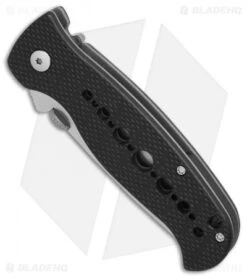 CRKT Crawford Falcon Liner Lock Knife Black Zytel (3.875" Satin) 6232 -CRKT Knives Store CRKT Crawford Falcon black zytel satin BHQ 76310 er spine