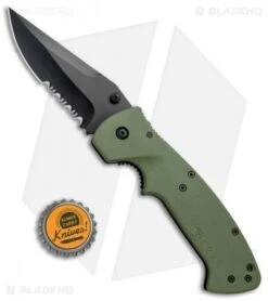 CRKT Crawford Kasper Liner Lock Knife OD Green Zytel (3.75" Black Serr) 6783KOD -CRKT Knives Store CRKT Crawford Kasper LL OD Green Zytel Black Serr CR6783KOD BHQ 43795 jr bottlecap