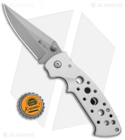 CRKT Crawford Kasper Professional Liner Lock Knife Silver (3" Gray) 7772 4 CRKT Crawford Kasper Professional Liner Lock Knife Silver (3" Gray) 7772 - Image 4
