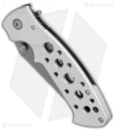 CRKT Crawford Kasper Professional Liner Lock Knife Silver (3.75" Gray Serr) 7728 2 CRKT Crawford Kasper Professional Liner Lock Knife Silver (3.75" Gray Serr) 7728 - Image 2