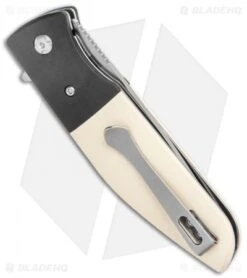 CRKT Curfew Spring Assisted Knife White Fiber/Black Aluminum (3.1" Satin) 6 CRKT Curfew Spring Assisted Knife White Fiber/Black Aluminum (3.1" Satin) -CRKT Knives Store CRKT Curfew REsin Handle LL DP Satin BHQ 138959 jr side