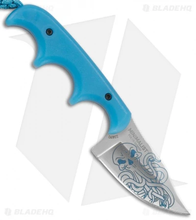CRKT Folts Minimalist Bowie Cthulhu Neck Knife Blue GRN (2" Satin) 2387O 2 CRKT Folts Minimalist Bowie Cthulhu Neck Knife Blue GRN (2" Satin) 2387O - Image 2