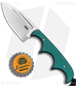 CRKT Folts Minimalist Spear Point Neck Knife Green Resin/Fiber (2.1" Stonewash) -CRKT Knives Store CRKT Folts Minimalist SP Neck Knife Green Resin Fiber SW BHQ 145872 jr bottlecap