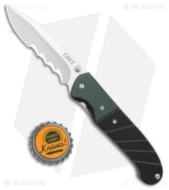 CRKT Ignitor Spring Assisted Knife Black & Green G-10 (3.38" Satin Serr) 6855 7 CRKT Ignitor Spring Assisted Knife Black & Green G-10 (3.38" Satin Serr) 6855 -CRKT Knives Store CRKT Ignitor SA Black and Green G 10 Satin Serr BHQ 4147 jr bottlecap