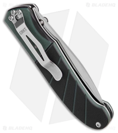 CRKT Ignitor Spring Assisted Knife Black & Green G-10 (3.38" Satin Serr) 6855 3 CRKT Ignitor Spring Assisted Knife Black & Green G-10 (3.38" Satin Serr) 6855 - Image 3