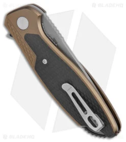 CRKT Ken Onion Jake Liner Lock Knife Bronze Aluminum (3.32" Bead Blast) -CRKT Knives Store CRKT Ken Onion Jake LL Bronze Aluminum BB BHQ 178669 jr side