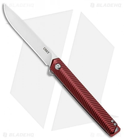 CRKT Ken Onion Stylus Spring Assisted Flipper Knife Maroon (3.1" Satin) K820BXP 1 CRKT Ken Onion Stylus Spring Assisted Flipper Knife Maroon (3.1" Satin) K820BXP