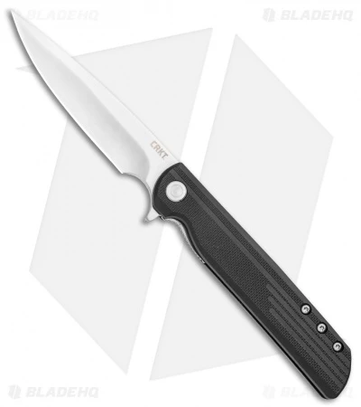 CRKT LCK + Spring Assisted Liner Lock Knife Black GRN (3.3" Satin) 3801 1 CRKT LCK + Spring Assisted Liner Lock Knife Black GRN (3.3" Satin) 3801