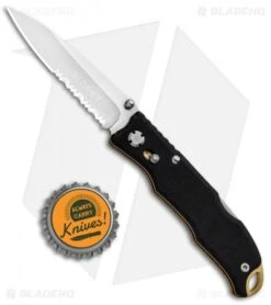 CRKT Lake Laredo 2 Lockback Knife Black G-10 (2.75" Satin Serr) 7264 -CRKT Knives Store CRKT Lake Laredo 2 LB Black G 10 Satin Serr 7264 BHQ 92514 jr bottlecap