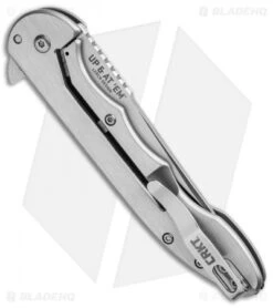 CRKT Lerch Up & At 'Em Flipper Knife Stainless Steel (3.62" Satin) 7076 -CRKT Knives Store CRKT Lerch Up and At Em SS Satin 7076 BHQ 92318 jr side