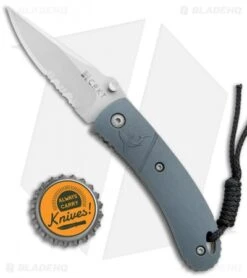 CRKT Lightfoot Urban Shark Liner Lock Knife Gray (2.5" Satin Serr) -CRKT Knives Store CRKT Lightfoot Urban Shark LL Gray Satin Serr LUS 11 BHQ 75703 jr bottlecap