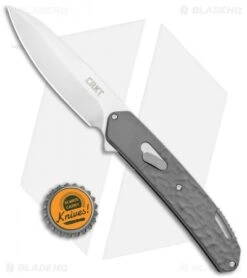 CRKT Onion Bona Fide Liner Lock Knife Gray Aluminum (3.5" Satin) K540GXP -CRKT Knives Store CRKT Onion Bone Fide LL Gray Aluminum Satin K540GXP BHQ 119385 jr bottlecap