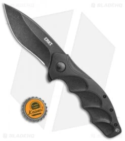 CRKT Onion Foresight Spring Assisted Knife GRN (3.5" Black) K221KKP -CRKT Knives Store CRKT Onion Foresight SA GRN Black K221KKP BHQ 119383 jr bottlecap