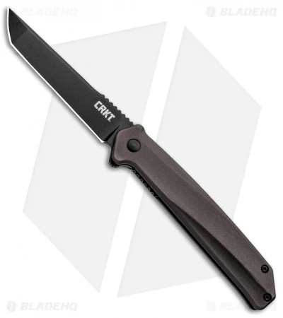CRKT Onion Helical Liner Lock Knife Black Aluminum (3.52" Black D2) K500GKP 1 CRKT Onion Helical Liner Lock Knife Black Aluminum (3.52" Black D2) K500GKP