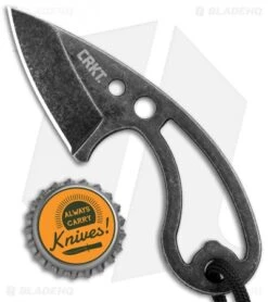 CRKT Owlet Fixed Blade Neck Knife Skeletonized (2.125" Black Stonewash) 2716 -CRKT Knives Store CRKT Owlet Neck Skeletonized Black SW 2716 BHQ 103912 jr bottlecap