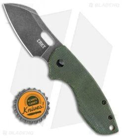 CRKT Pilar Exclusive Frame Lock Knife Green Micarta (2.4" Smokewash D2) -CRKT Knives Store CRKT Pilar FL Green Micarta Smokewash D2 BHQ 113627 jr bottlecap