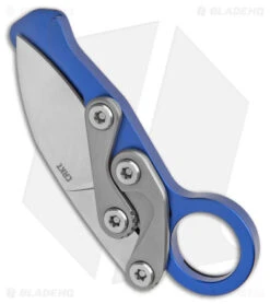 CRKT Provoke EDC Kinematic Morphing Karambit Blue Aluminum (2.56" SW) -CRKT Knives Store CRKT Provoke EDC Kinematic Morphing Karambit Blue Aluminum SW BHQ 178651 jr side