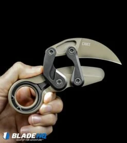 CRKT Provoke "Earth" Kinematic Morphing Karambit Folding Knife (2.4" Brown) -CRKT Knives Store CRKT Provoke Earth Kinematic Morphing Karambit Folding Knife Brown BHQ 102503 kp in hand web