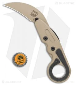 CRKT Provoke Kinematic Morphing Karambit Folding Knife (2.4" Desert Sand) -CRKT Knives Store CRKT Provoke Kinematic Morphing Karambit Folding Knife 2.4in Desert Sand 4040DS BHQ 113912 LS Bottlecap
