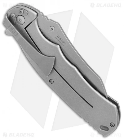 CRKT Rasp Frame Lock Flipper Knife Stainless Steel (3.67" Stonewash) 2081 2 CRKT Rasp Frame Lock Flipper Knife Stainless Steel (3.67" Stonewash) 2081 - Image 2