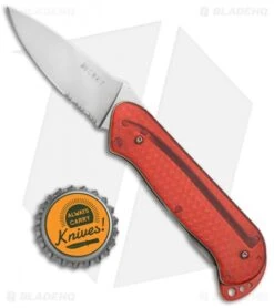 CRKT Rollock Pocket Knife Red Translucent (2.25" Polish Serr) 5212R -CRKT Knives Store CRKT Rollock Red Translucent Polish Serr 5212R BHQ 68539 jr bottlecap