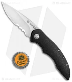 CRKT Ruger Knives High-Brass Spring Assisted Knife Black (3.2" Satin Serr) R2601 -CRKT Knives Store CRKT Ruger High Brass SA Black Satin Serr R2602 BHQ 76861 jr bottlecap