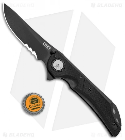 CRKT Seismic Deadbolt Lock Knife Black G-10 (4" Black Serr) 5401K 4 CRKT Seismic Deadbolt Lock Knife Black G-10 (4" Black Serr) 5401K - Image 4